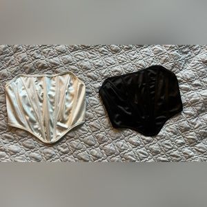 Solid Hanky Hem Tube Top and SHEIN X LOLITA & SOFIA Solid Hanky Hem Tube Top